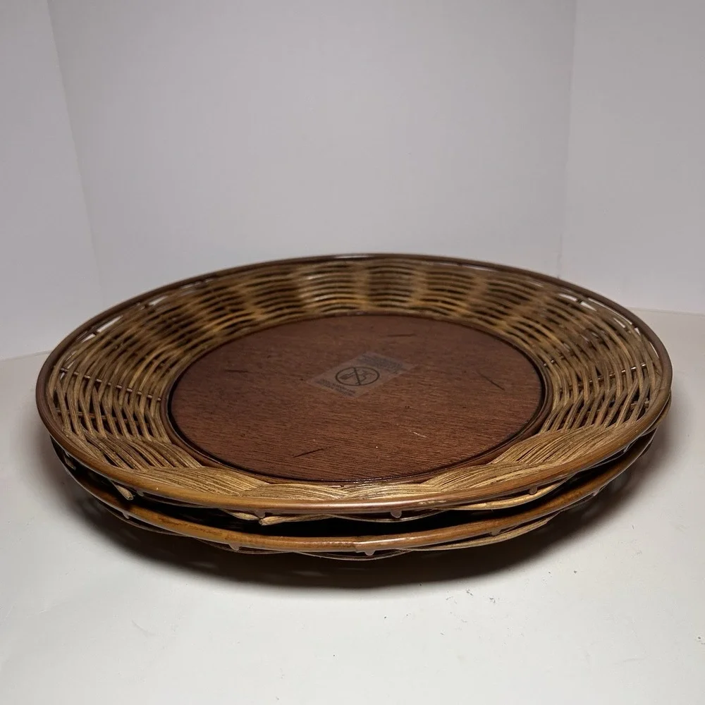 Pier 1 Rattan Charger Plates Set Of 2 Discontinued